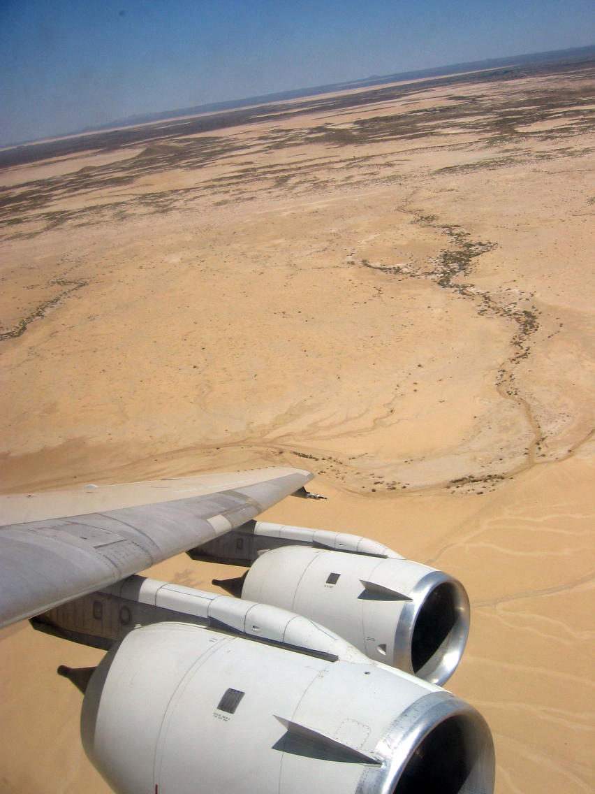 DC-8 run over dry lake bed