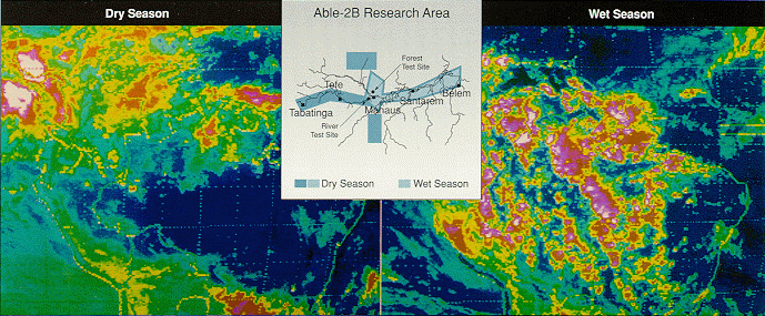 Dramatic Difference in Average Daily Cloud Cover Over Amazon Basin